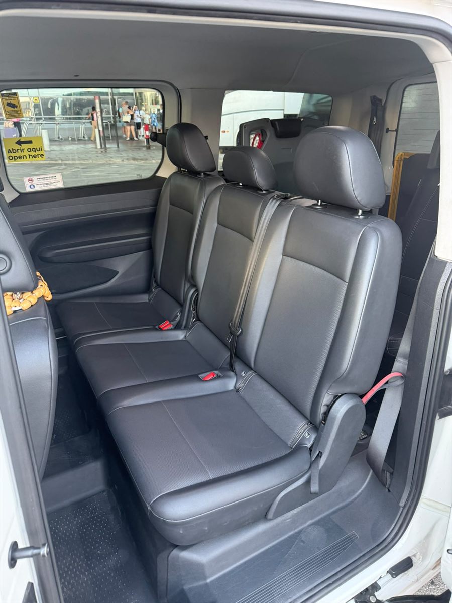 Comfortable interior of our private taxi
